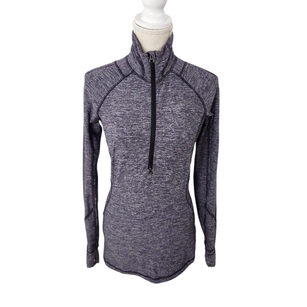 Lululemon Race Your Pace Sz 6 Purple Pullover Half Zip Sweater in Rulu EUC